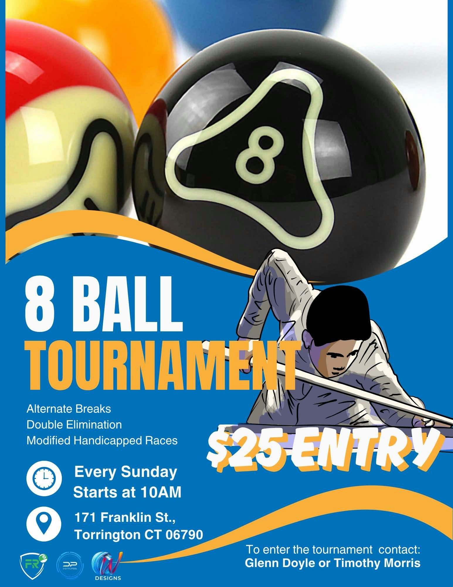 8 Ball Tournament flyer