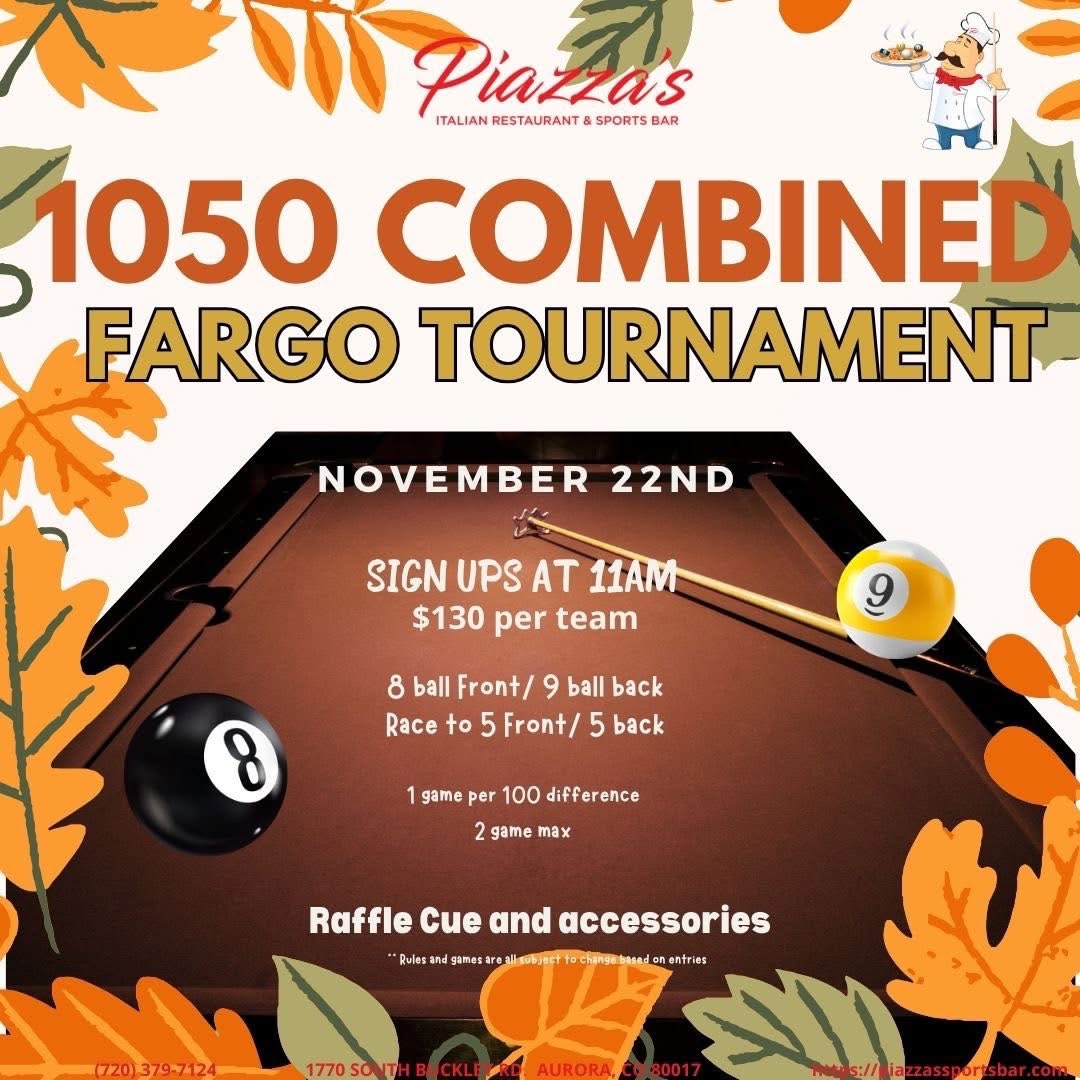 1050 Combined Fargo Tournament flyer
