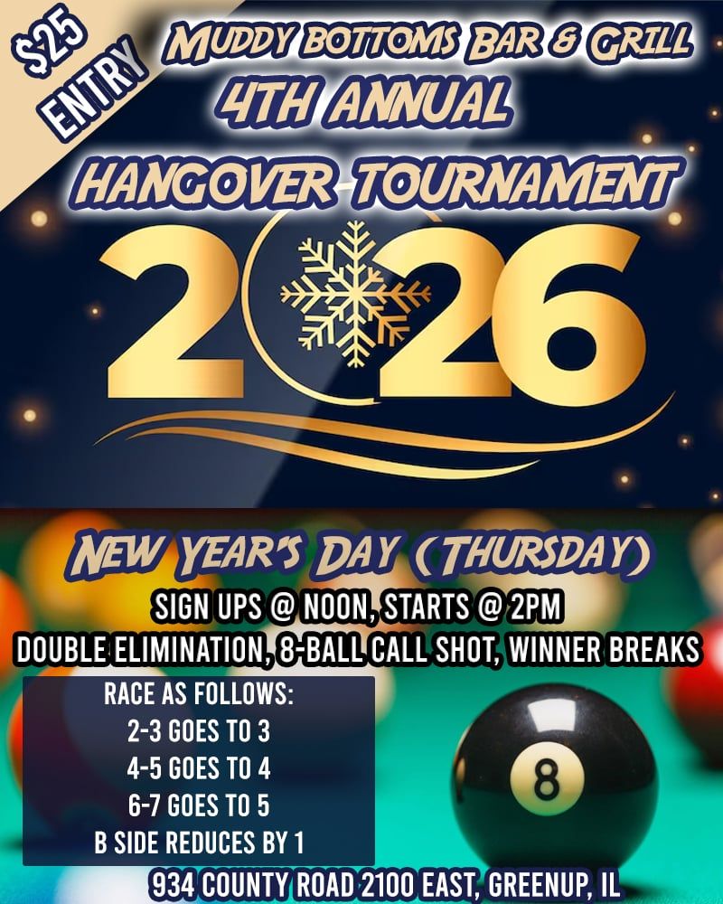 4th Annual Hangover Tournament flyer