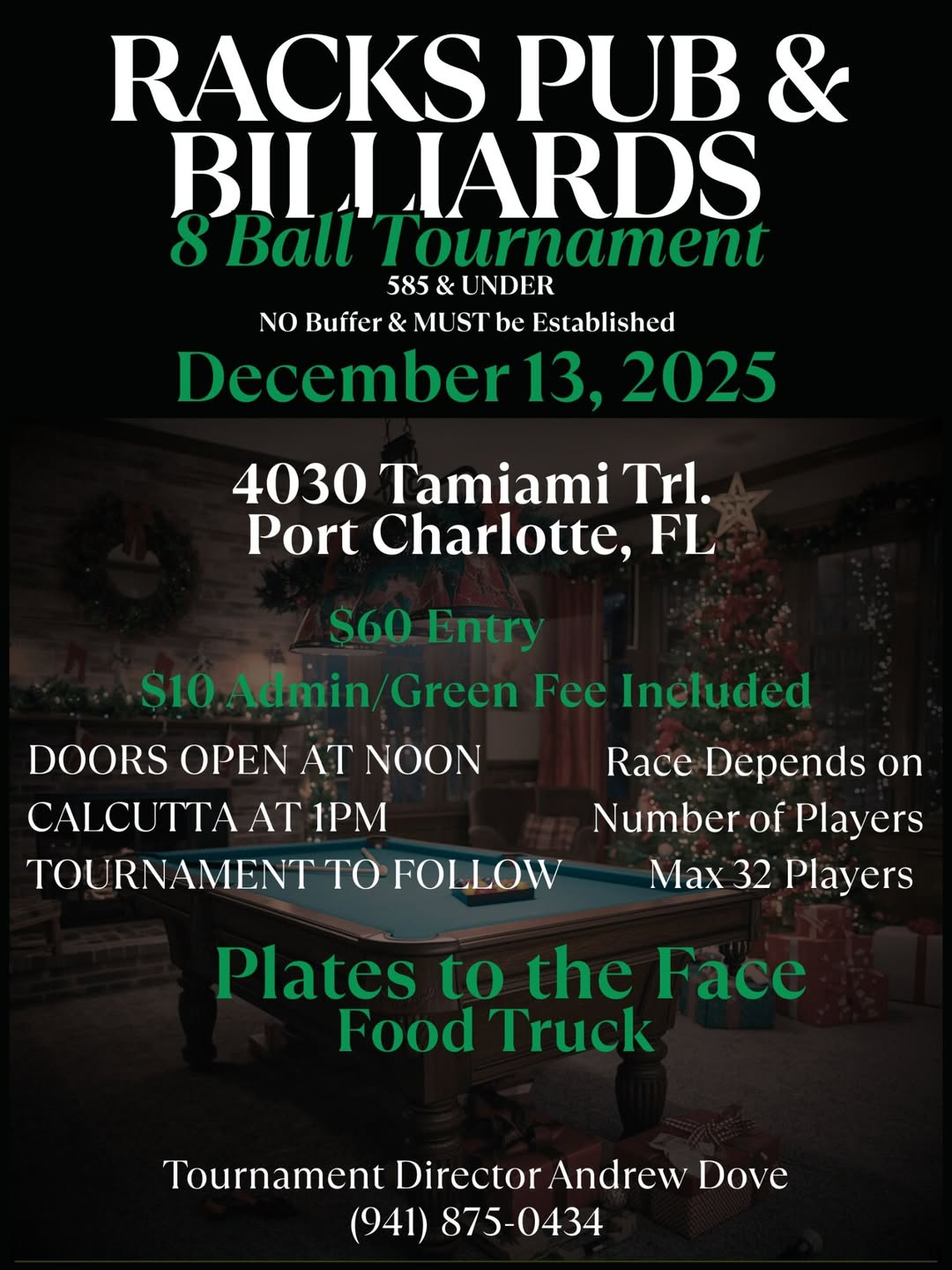 8 Ball Tournament flyer
