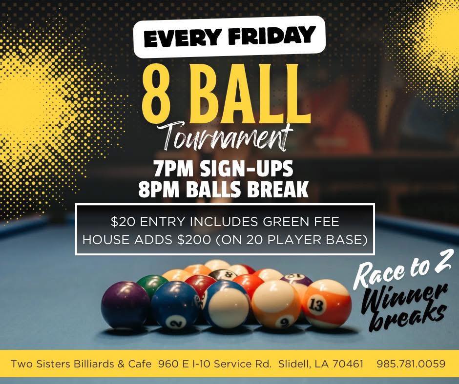 8 Ball Tournament flyer