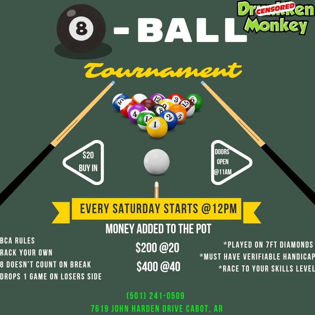 8-Ball Tournament flyer