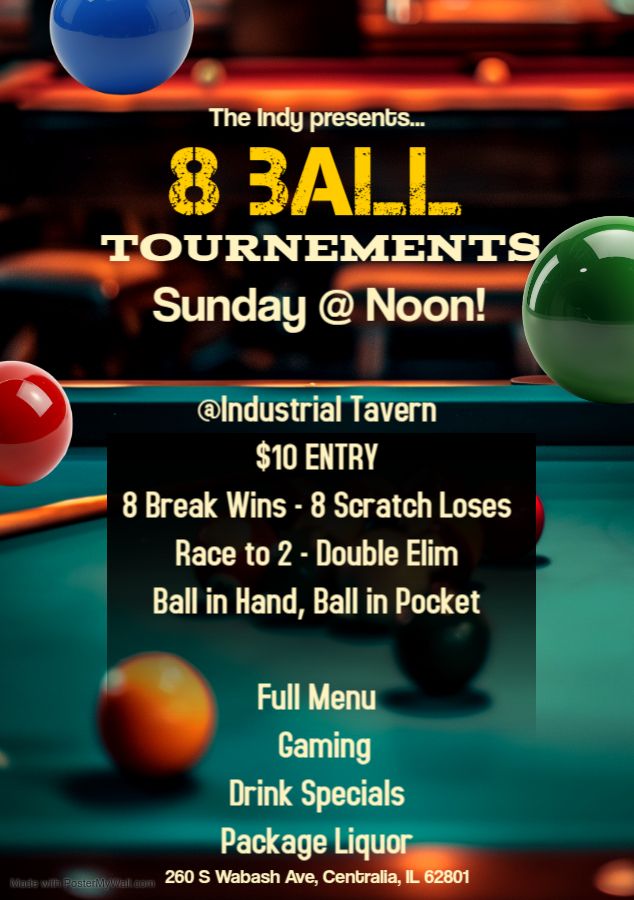 8 Ball Tournaments flyer