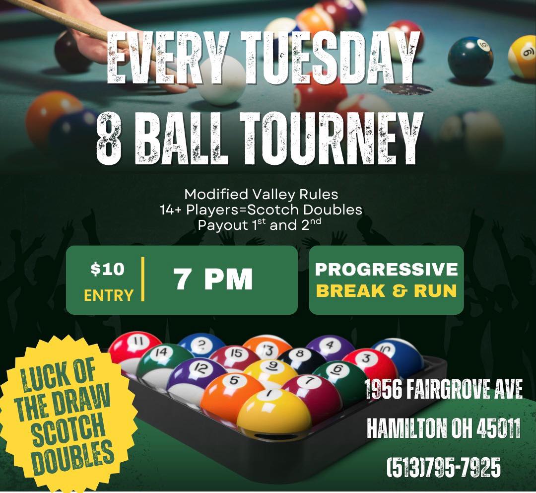 8 Ball Tourney flyer