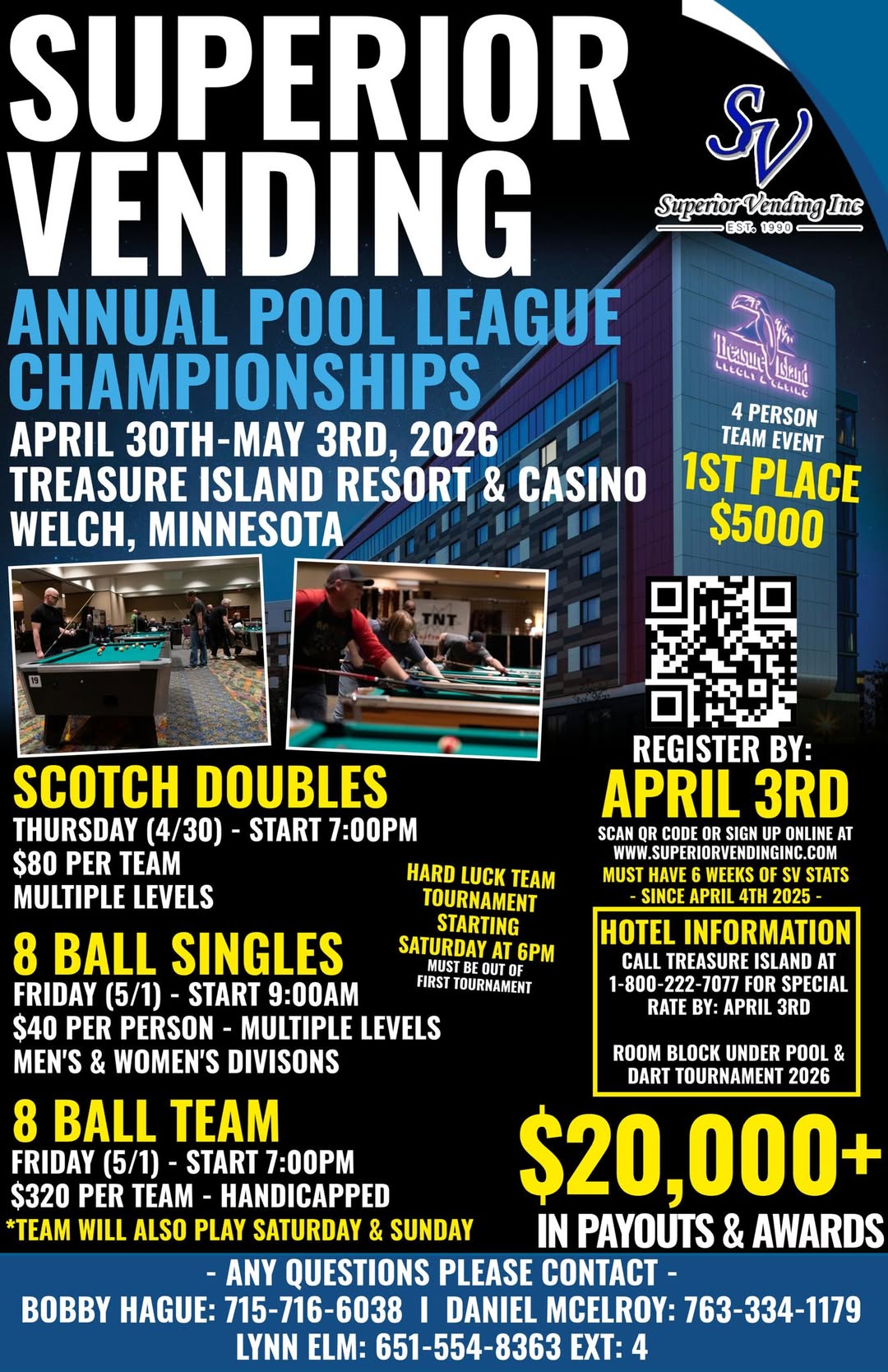 Annual Pool League Championships flyer
