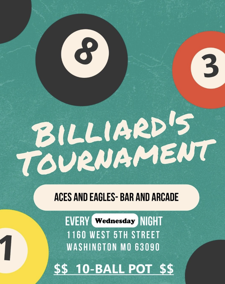 Billiard's Tournament flyer