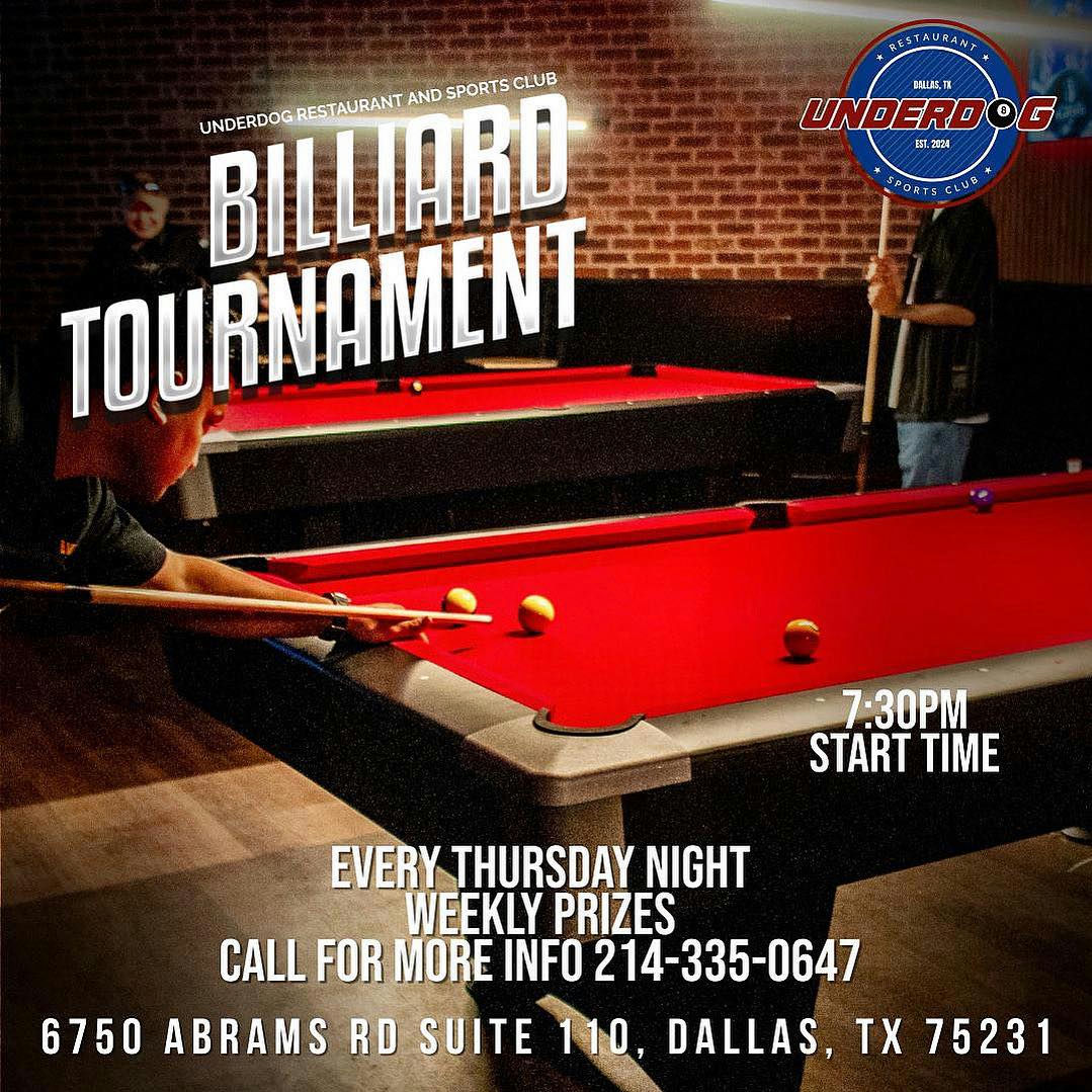 Billiard Tournament flyer