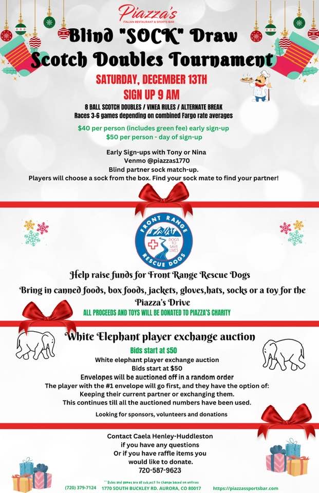 Blind "Sock" Draw Scotch Doubles Tournament flyer