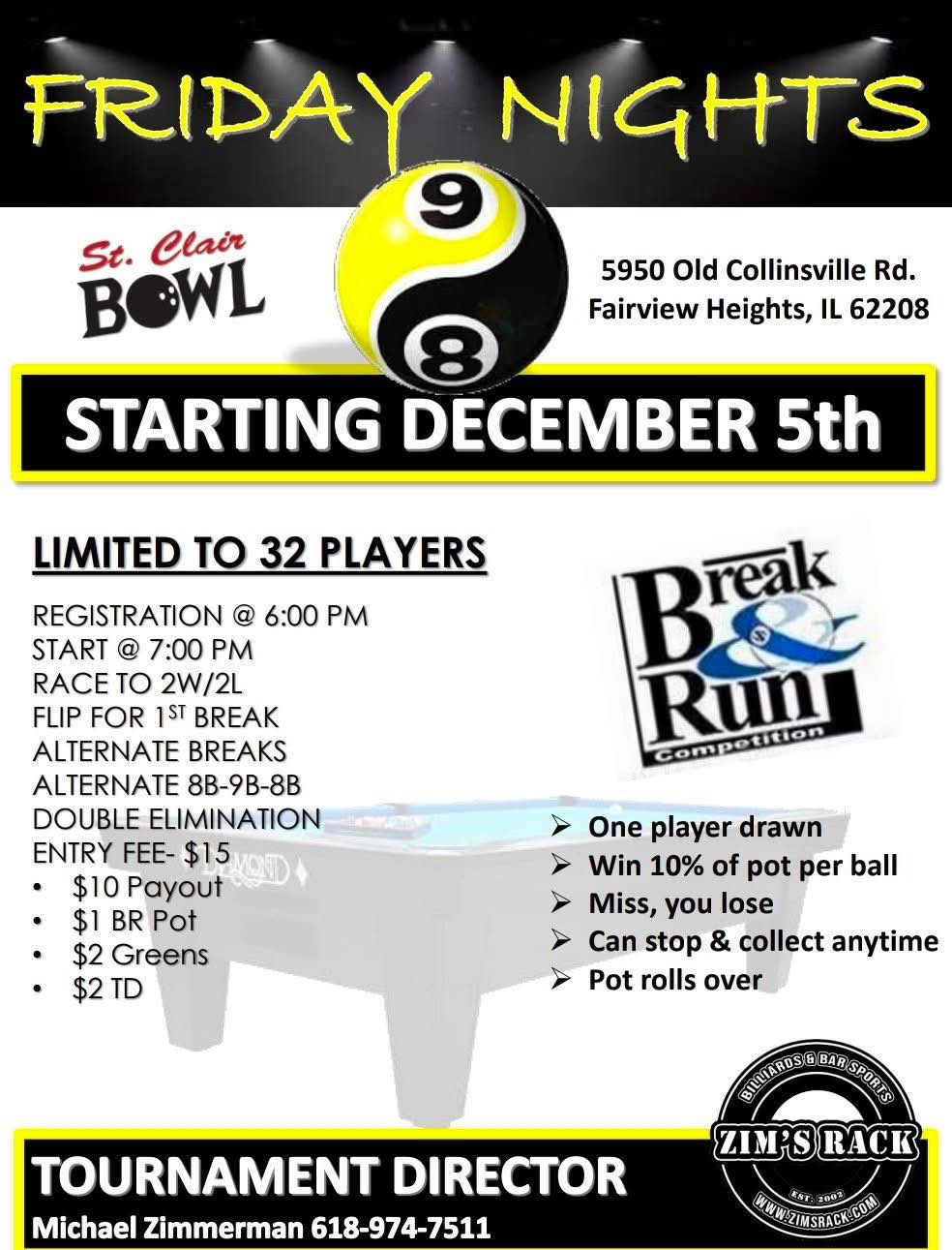 Break & Run Competition flyer