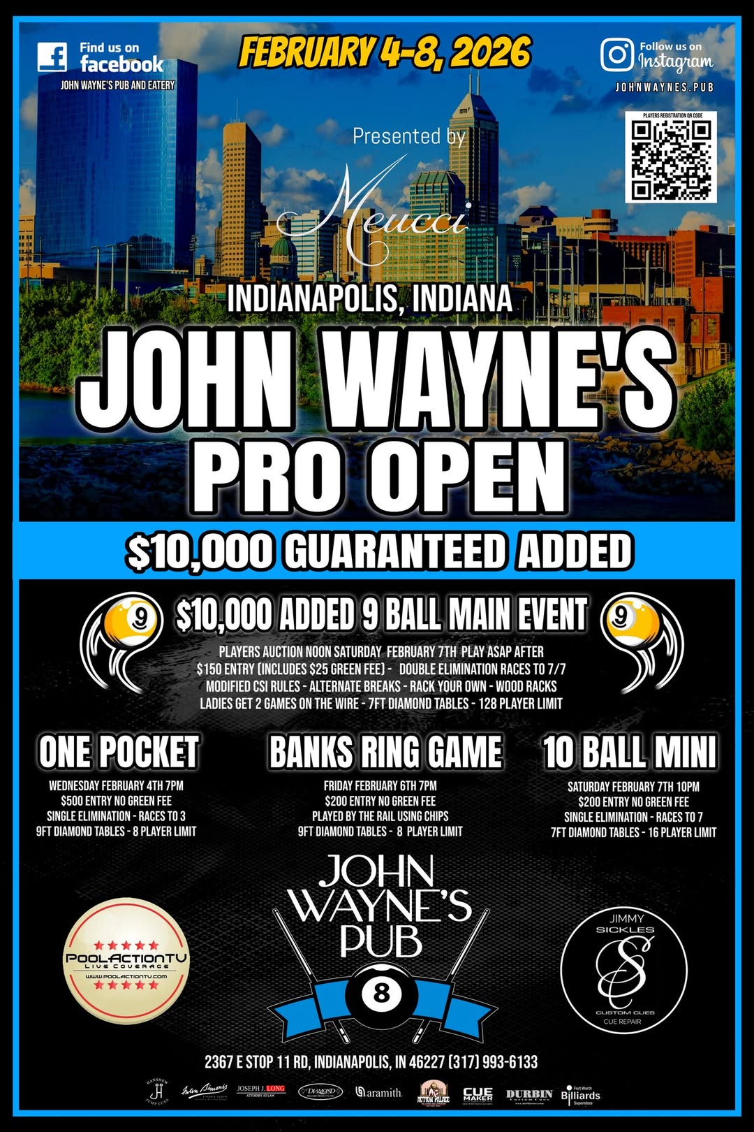 John Wayne's Pro Open flyer