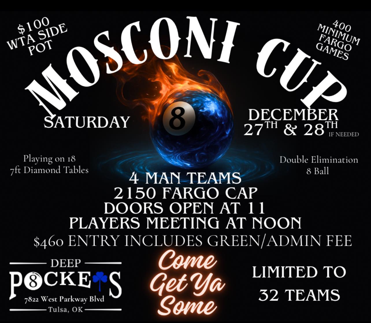 Mosconi Cup flyer