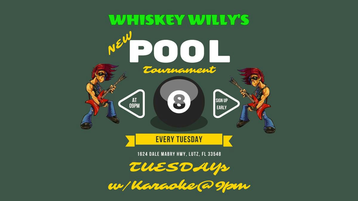 New Pool Tournament flyer