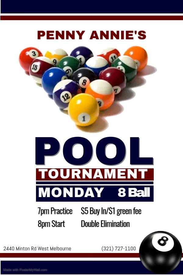 Pool Tournament flyer
