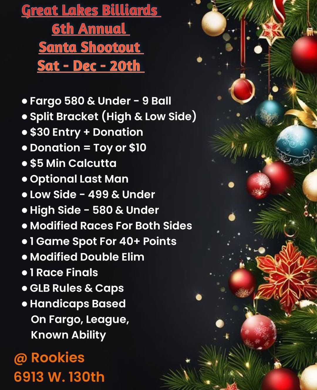 Santa Shootout flyer