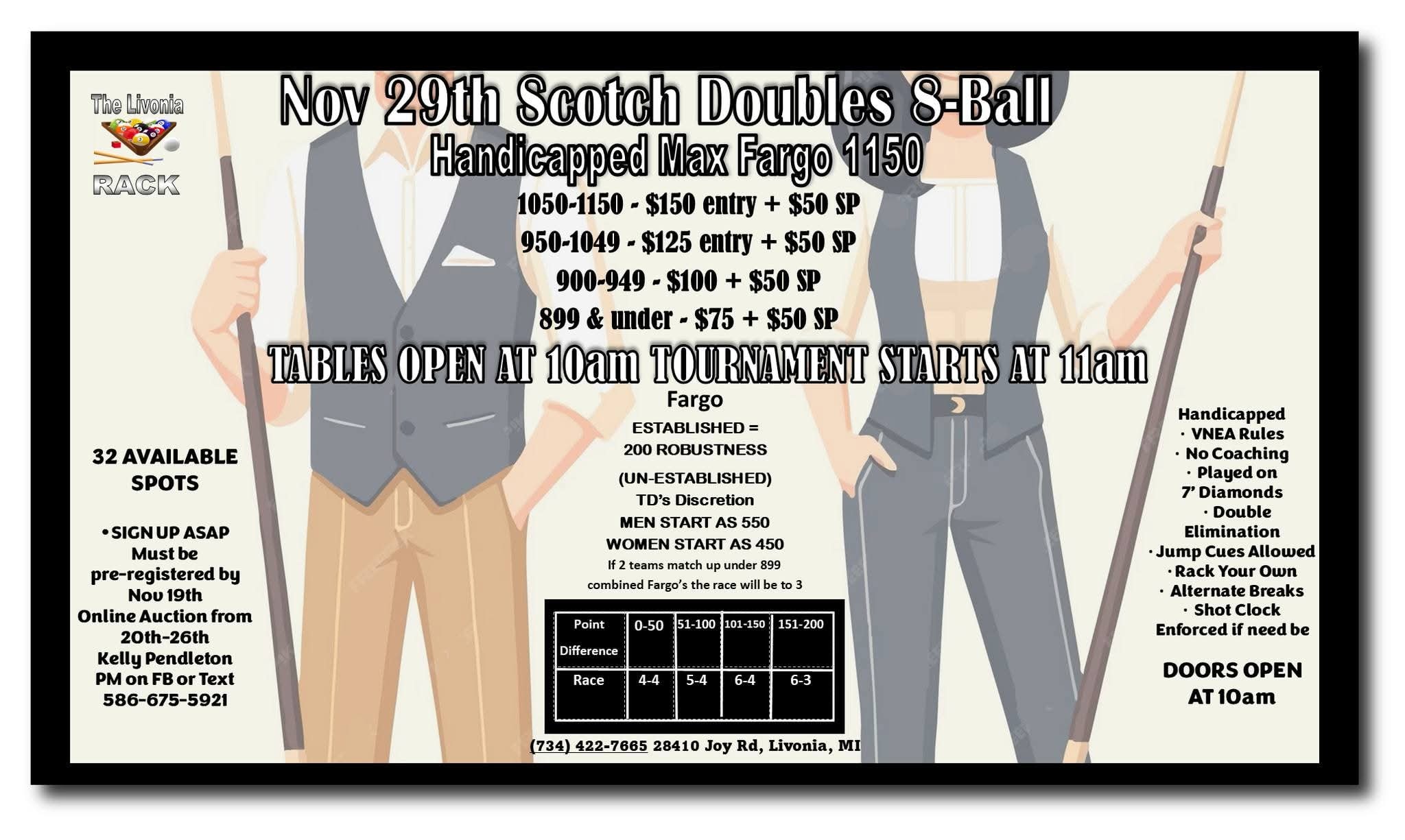 Scotch Doubles 8-Ball flyer