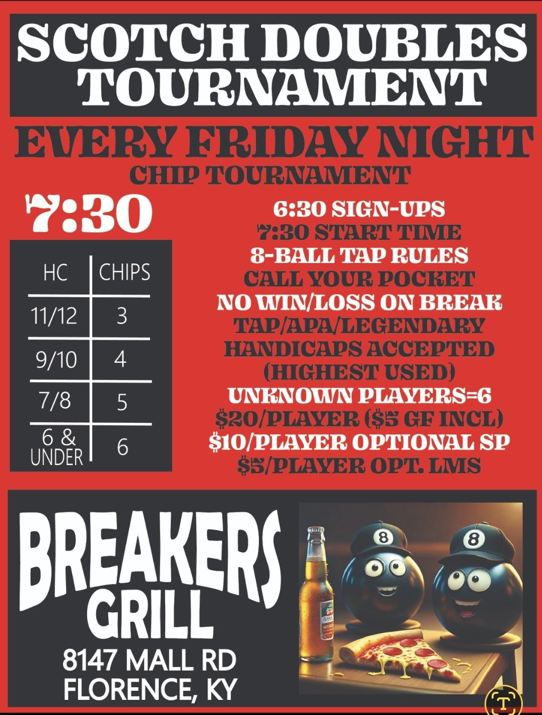 Scotch Doubles Tournament flyer