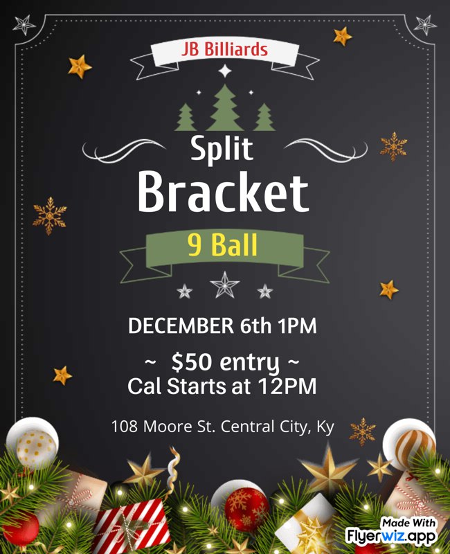 Split Bracket 9 Ball flyer