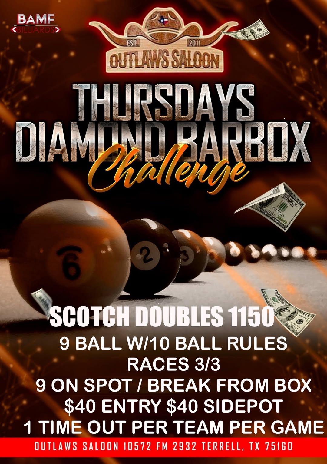 Thursdays Diamond Barbox Challenge flyer