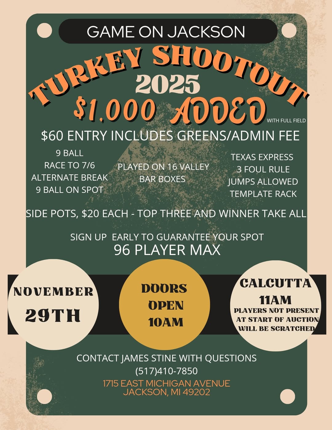 Turkey Shootout flyer