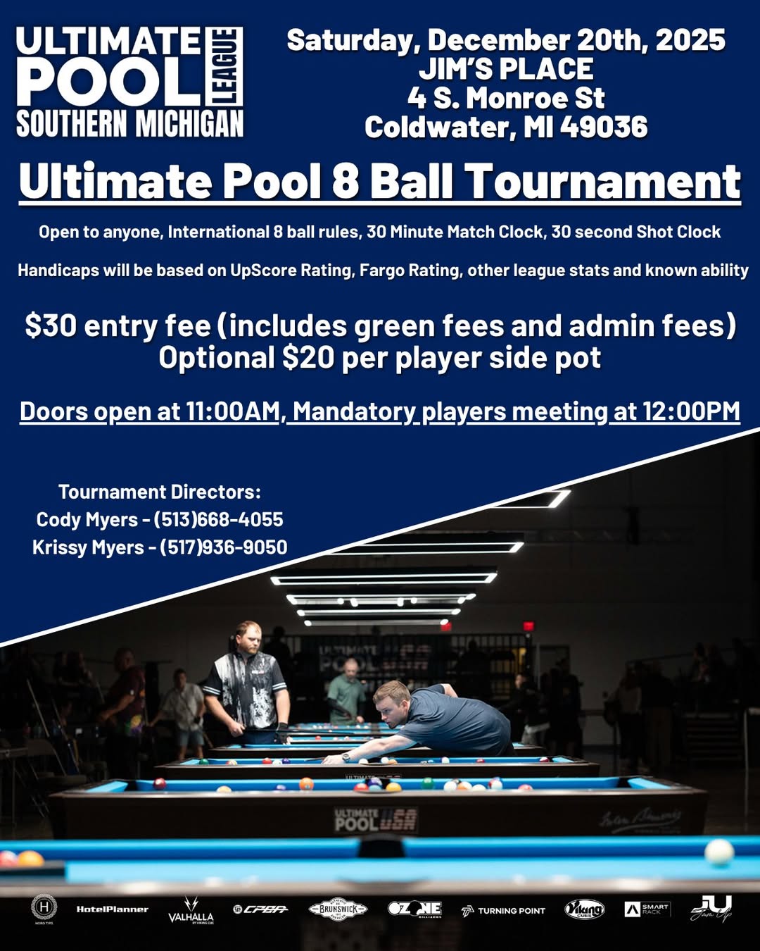 Ultimate Pool 8 Ball Tournament flyer