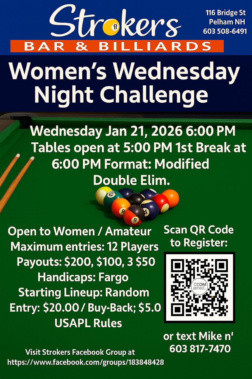 Women's Wednesday Night Challenge flyer