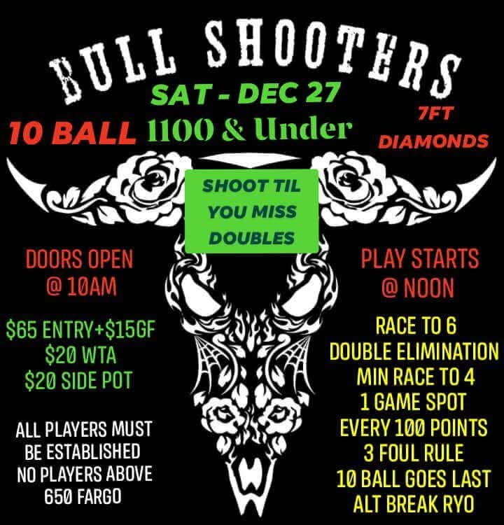 10 Ball 1100 & Under flyer