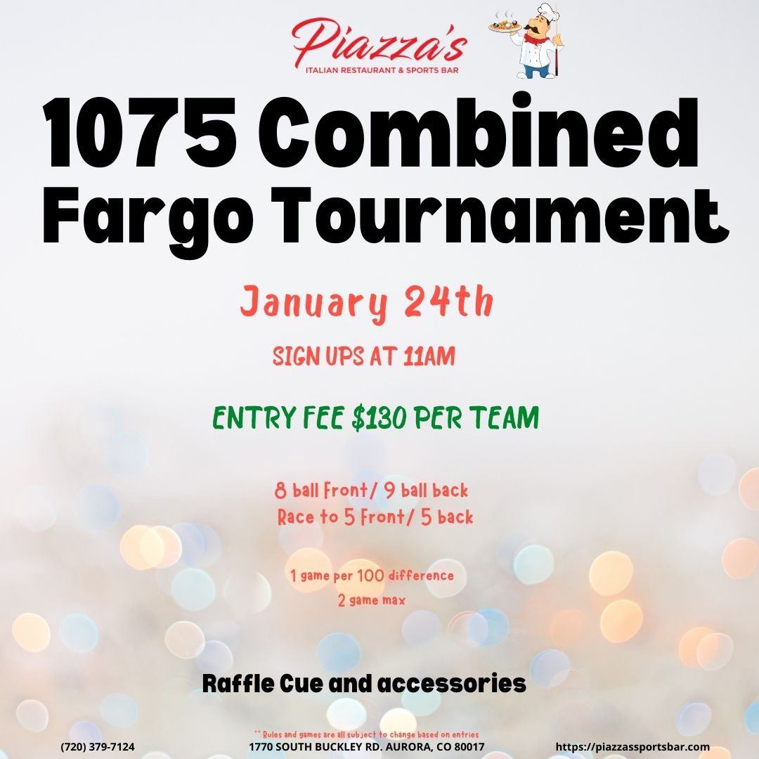 1075 Combined Fargo Tournament flyer