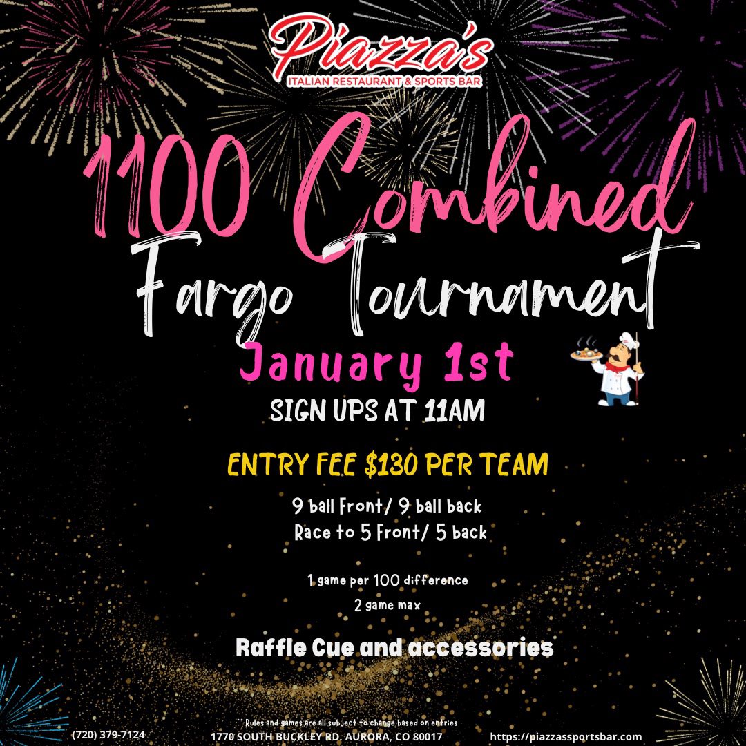 1100 Combined Fargo Tournament flyer