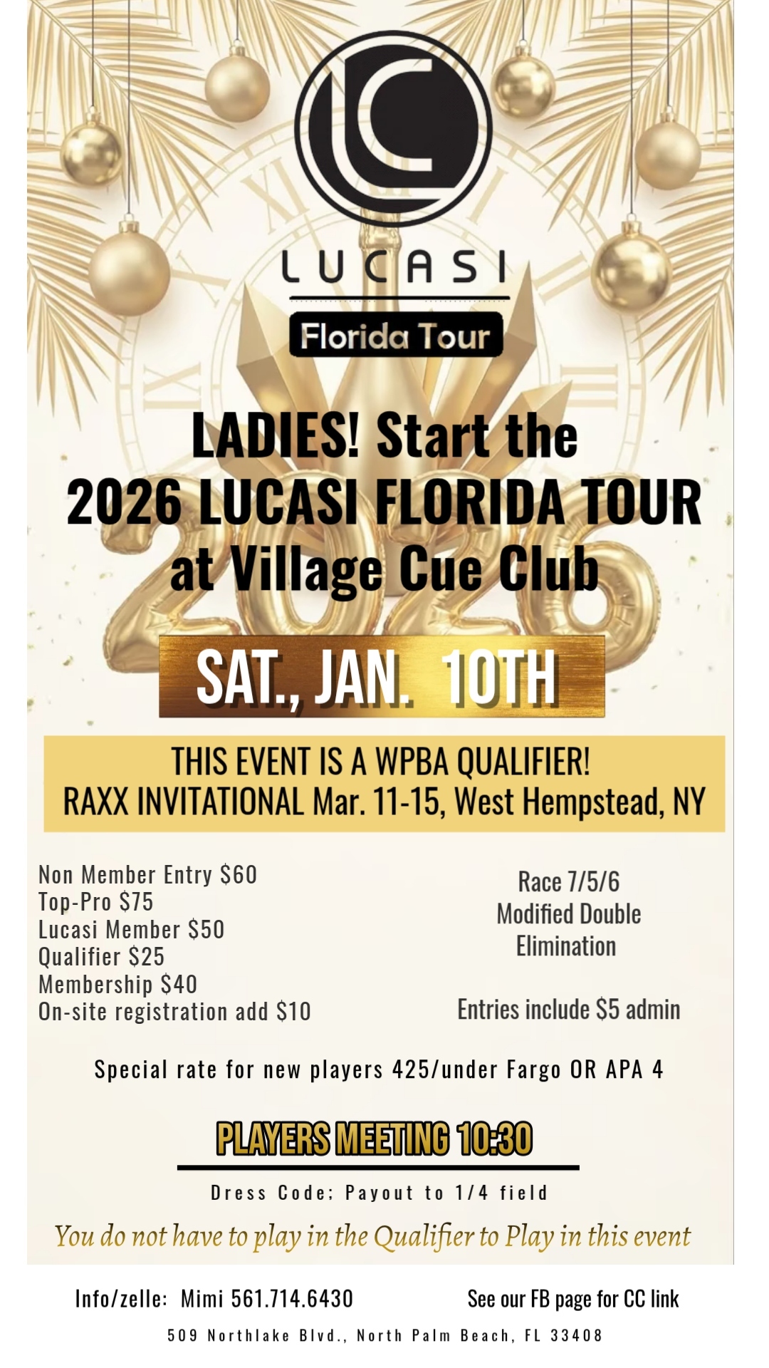 2026 Lucasi Florida Tour flyer