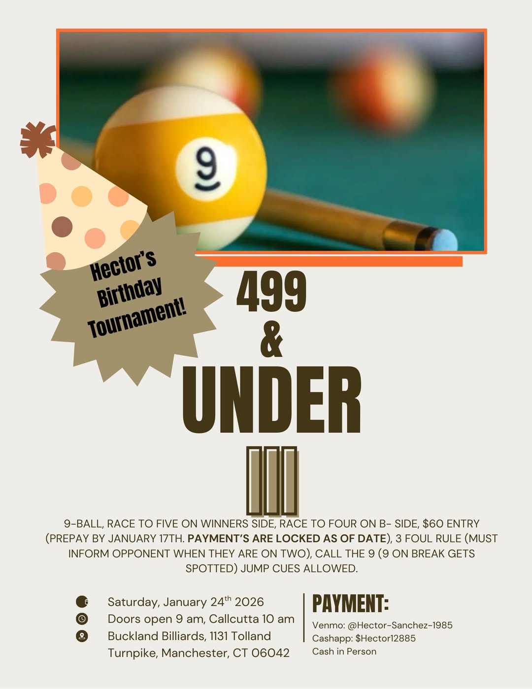 499 & Under flyer