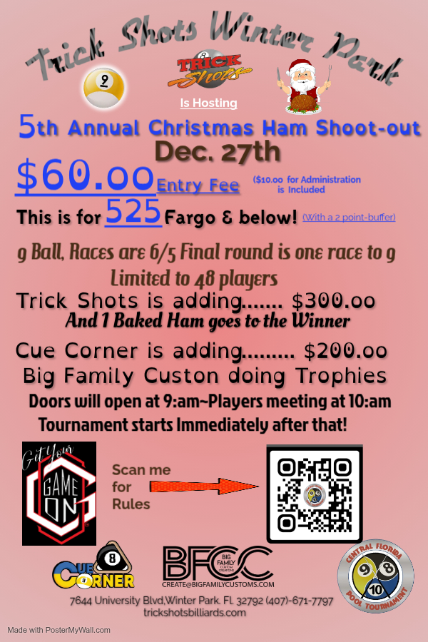 5th Annual Christmas Ham Shoot-out flyer