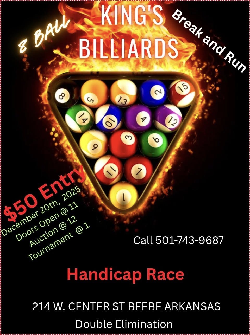 8 Ball Break and Run flyer