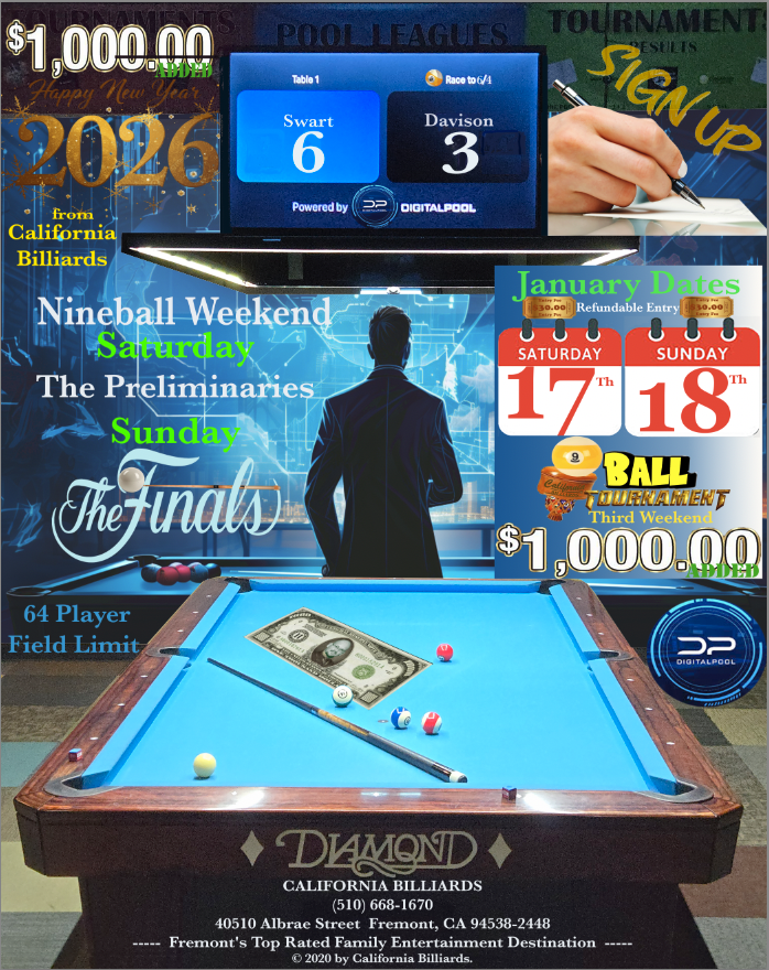 9 Ball Tournament flyer