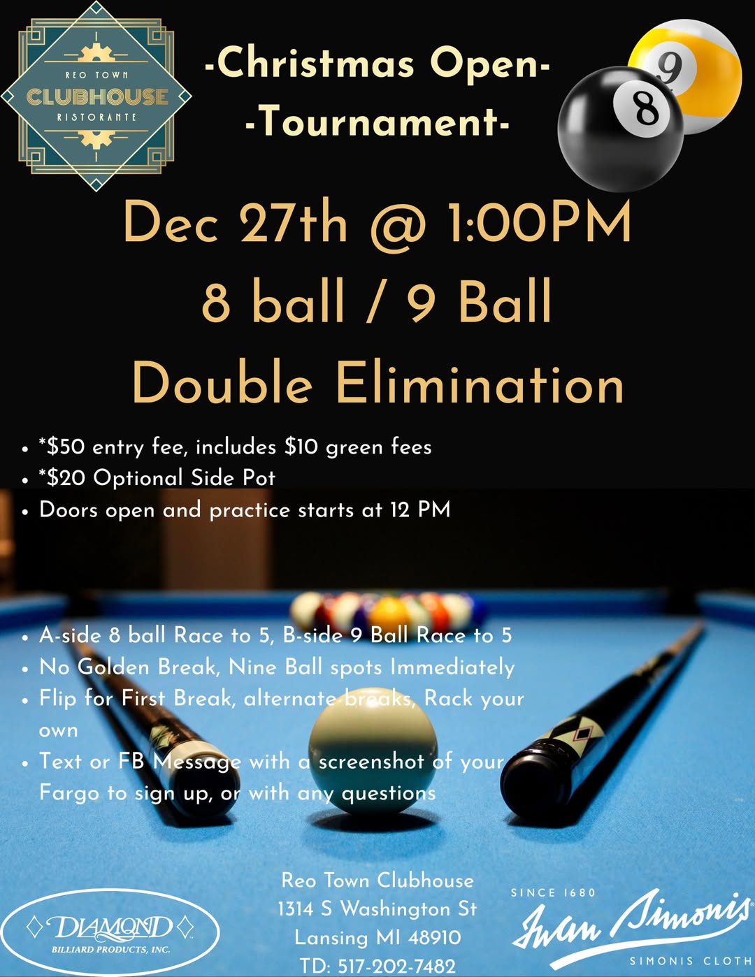 Christmas Open Tournament flyer