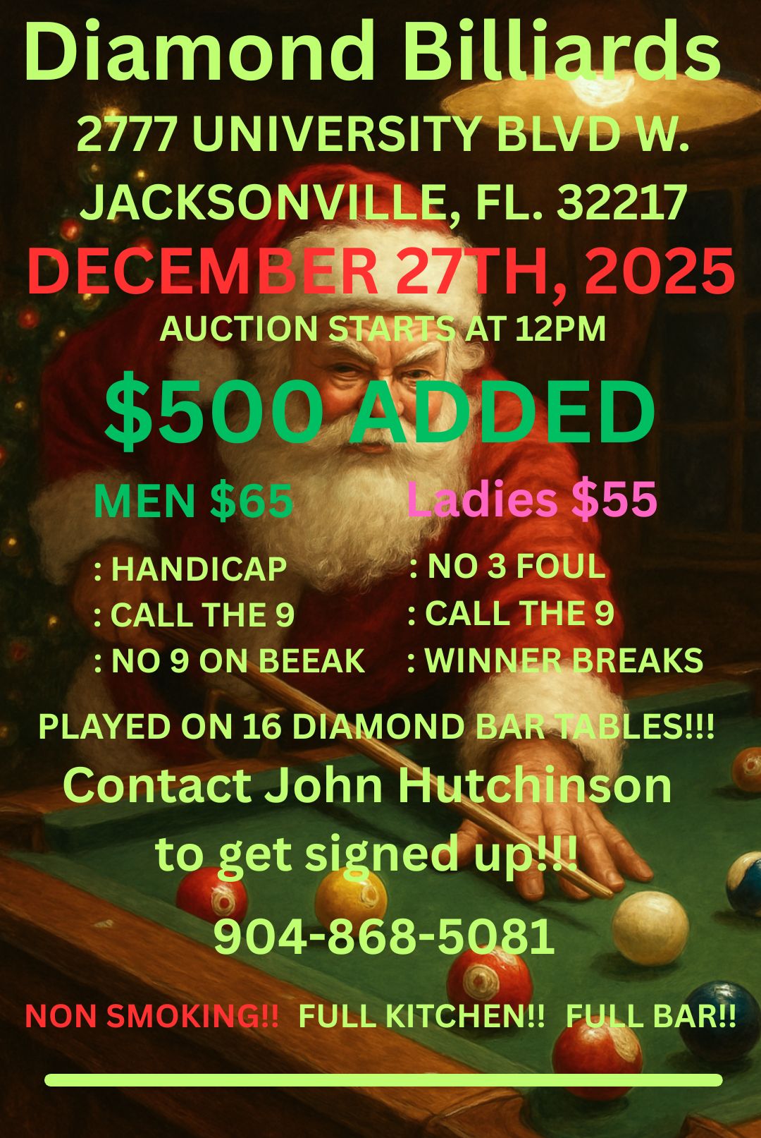 December 27th Tournament flyer