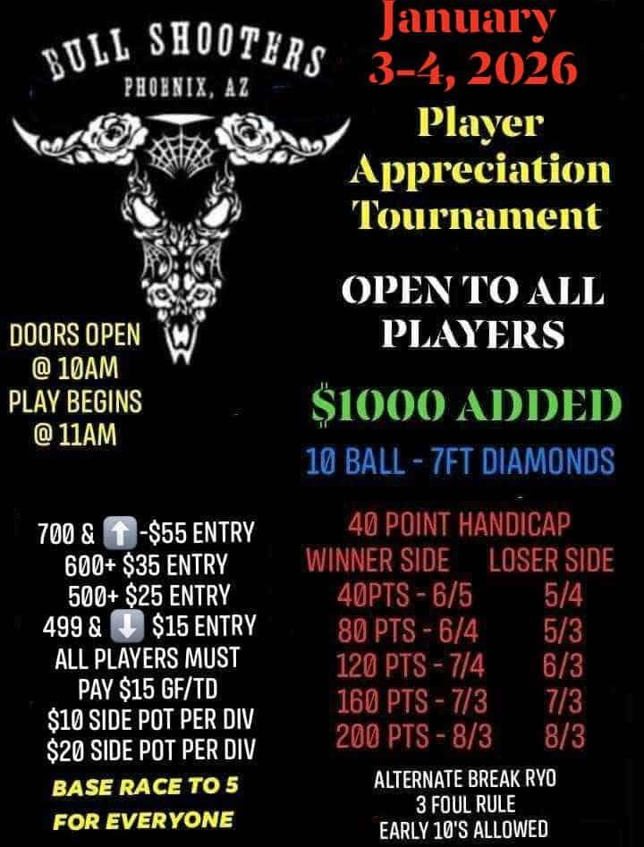 Player Appreciation Tournament flyer