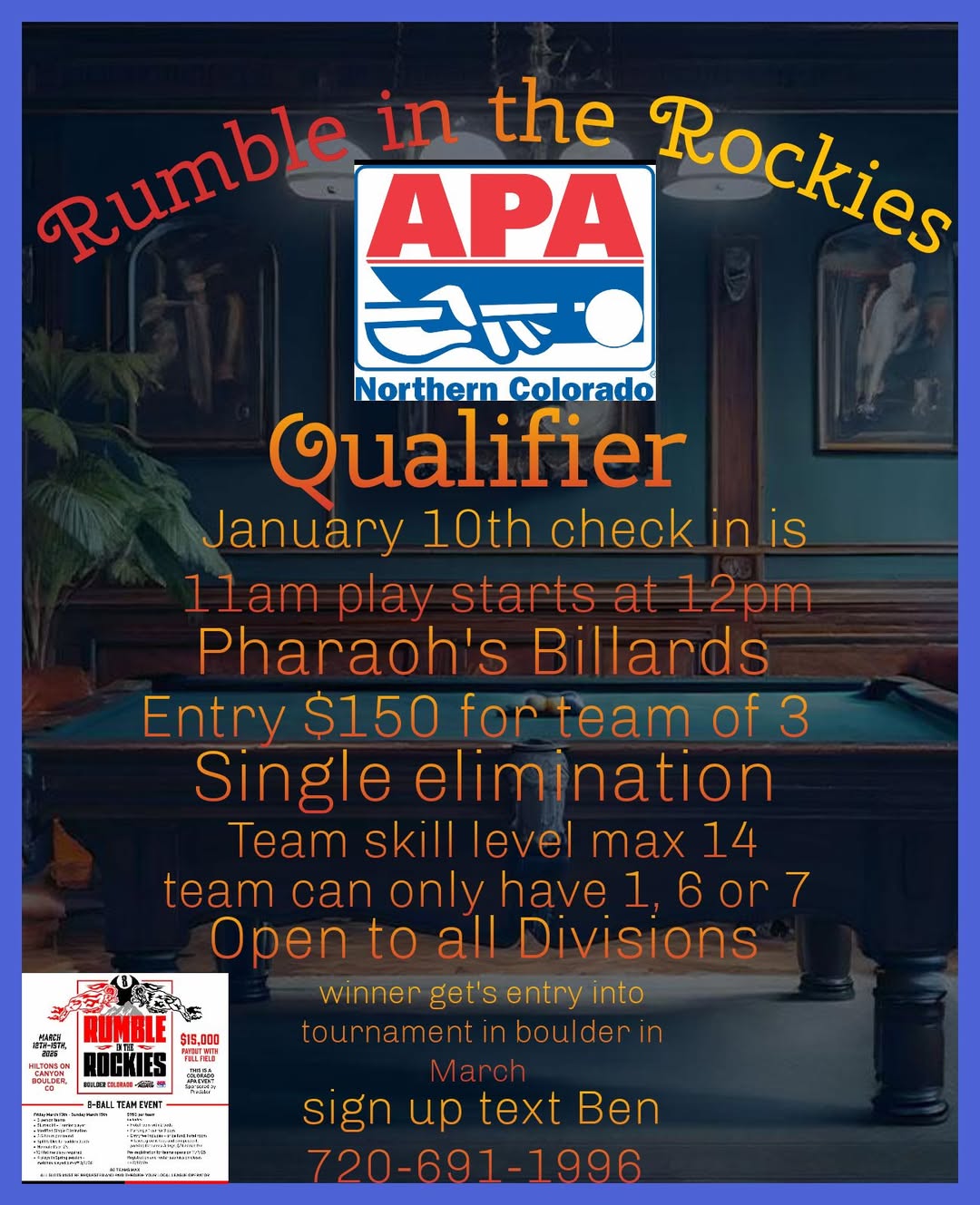 Rumble in the Rockies flyer