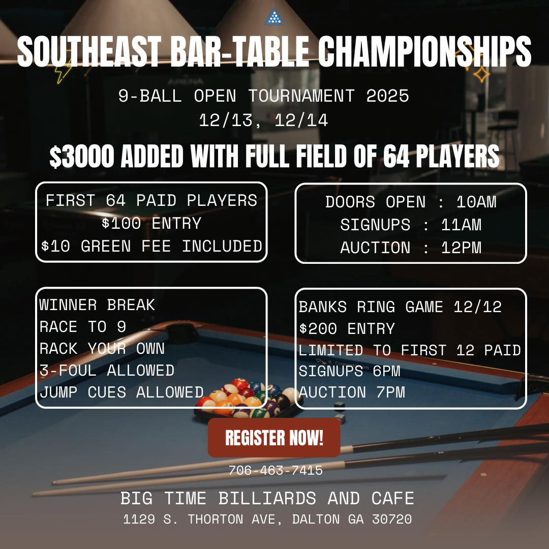 Southeast Bar-Table Championships flyer