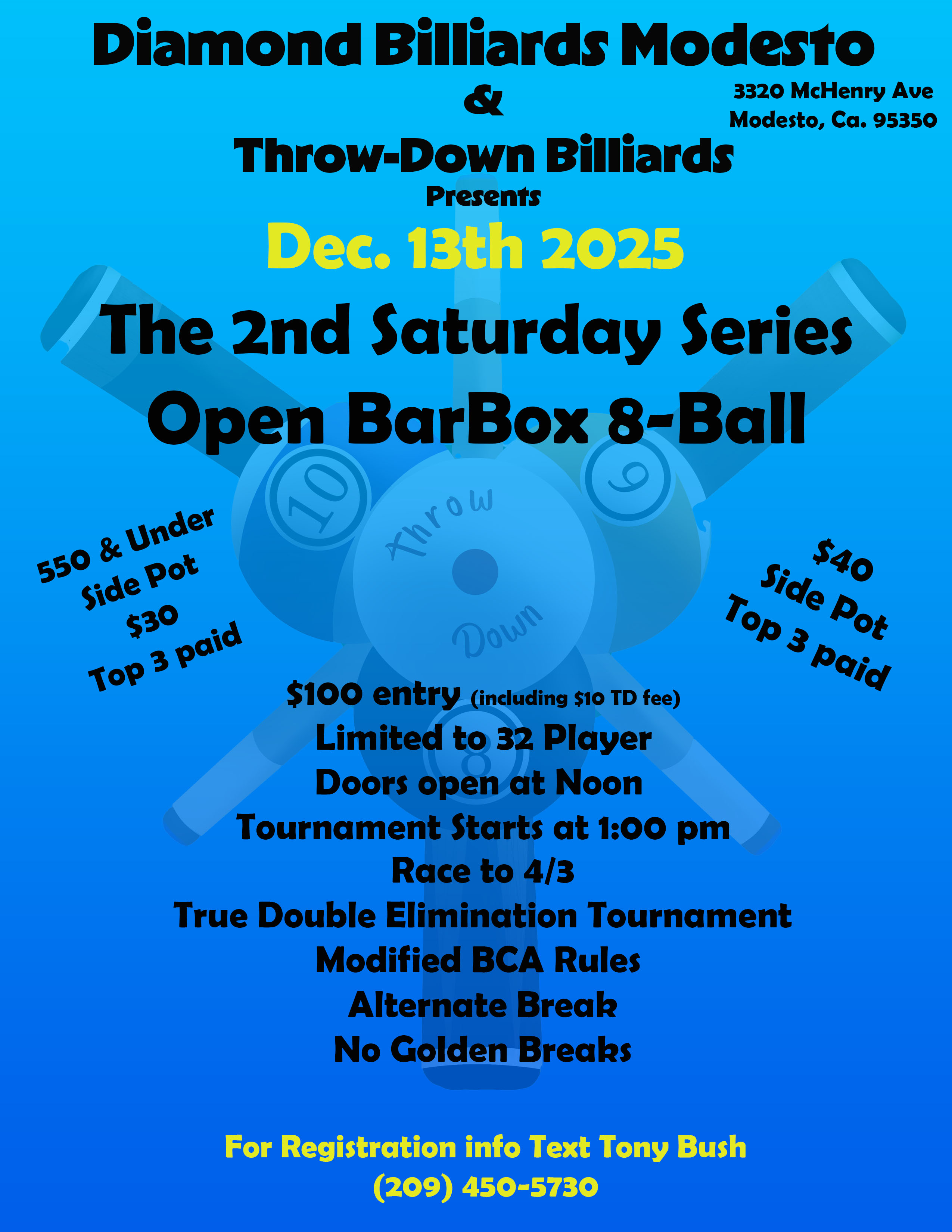 The 2nd Saturday Series Open BarBox 8-Ball flyer