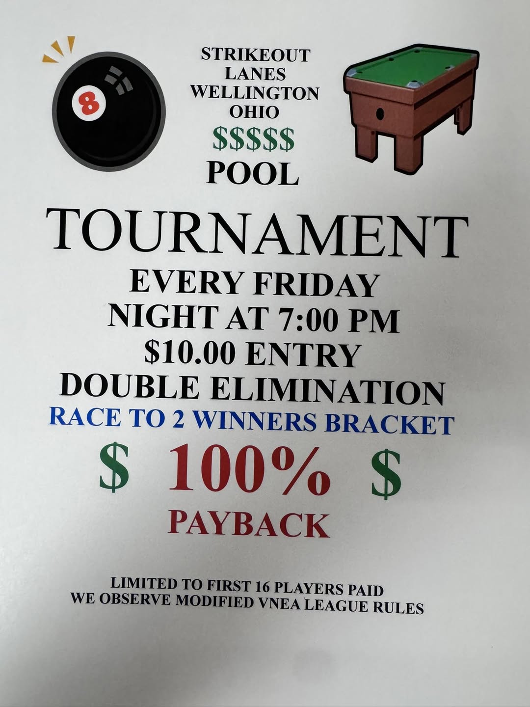 Tournament flyer