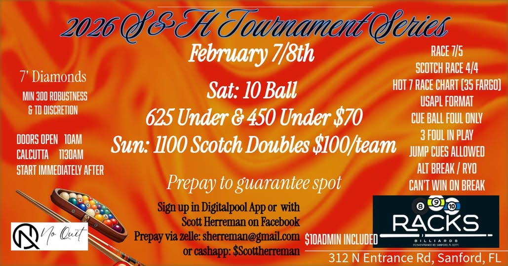 2026 S & H Tournament Series flyer