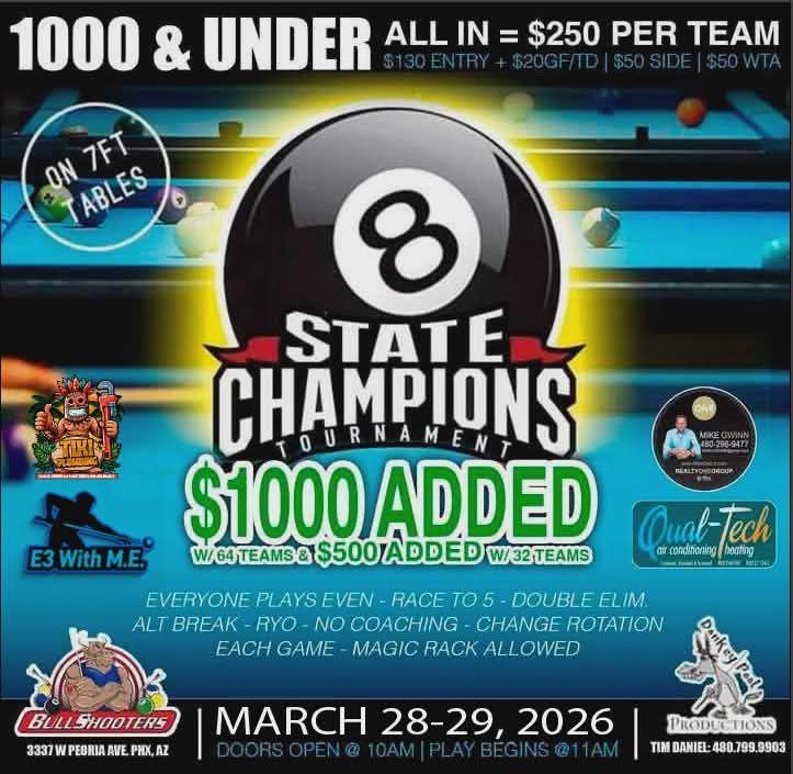 8 State Champions Tournament flyer