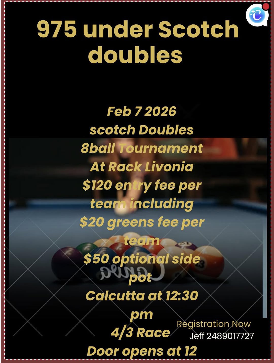 975 Under Scotch Doubles flyer