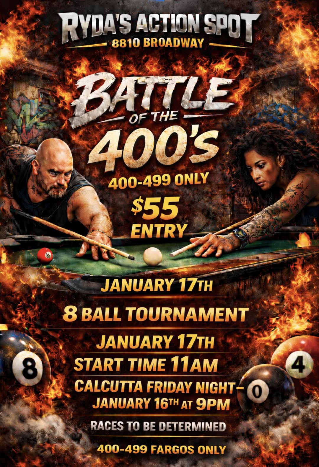 Battle of the 400's flyer