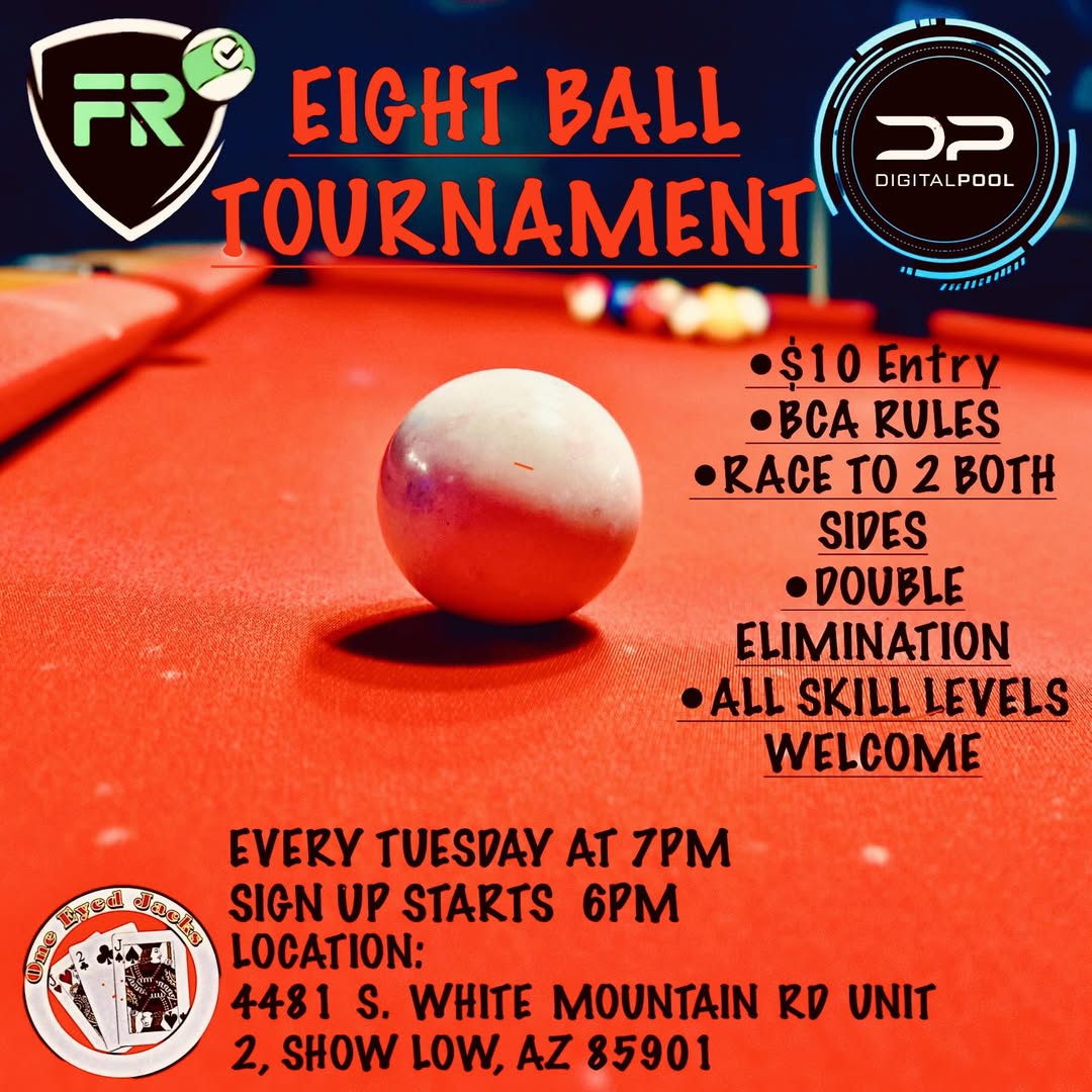 Eight Ball Tournament flyer