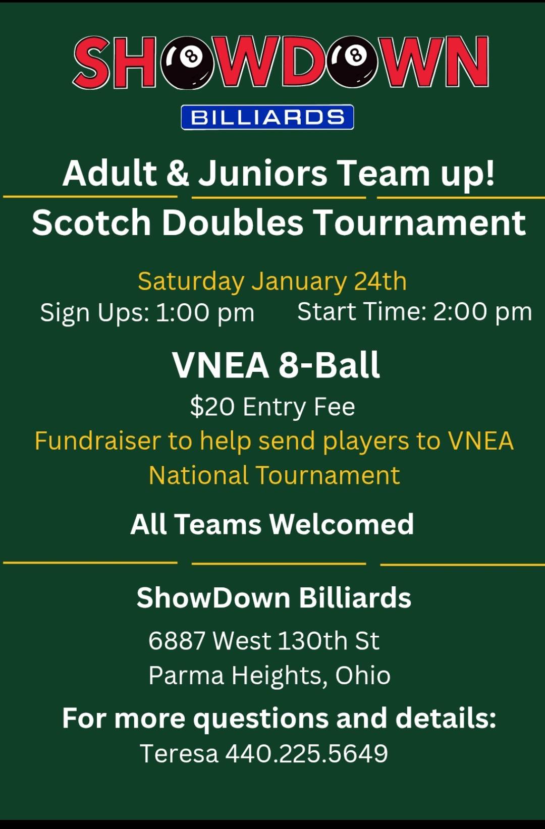 Scotch Doubles Tournament flyer