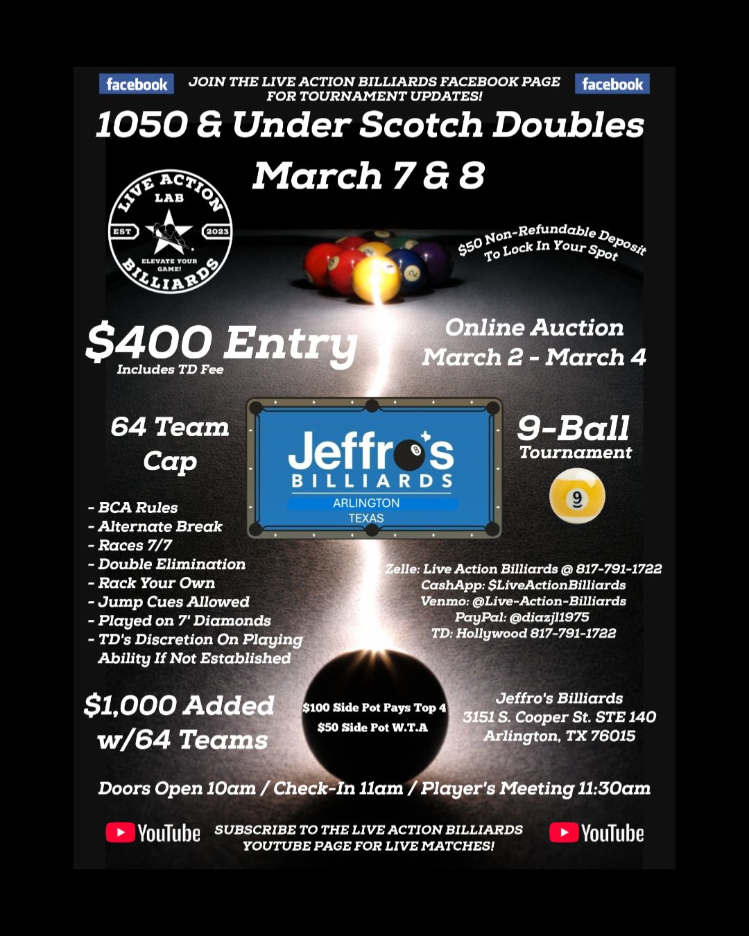 1050 & Under Scotch Doubles flyer