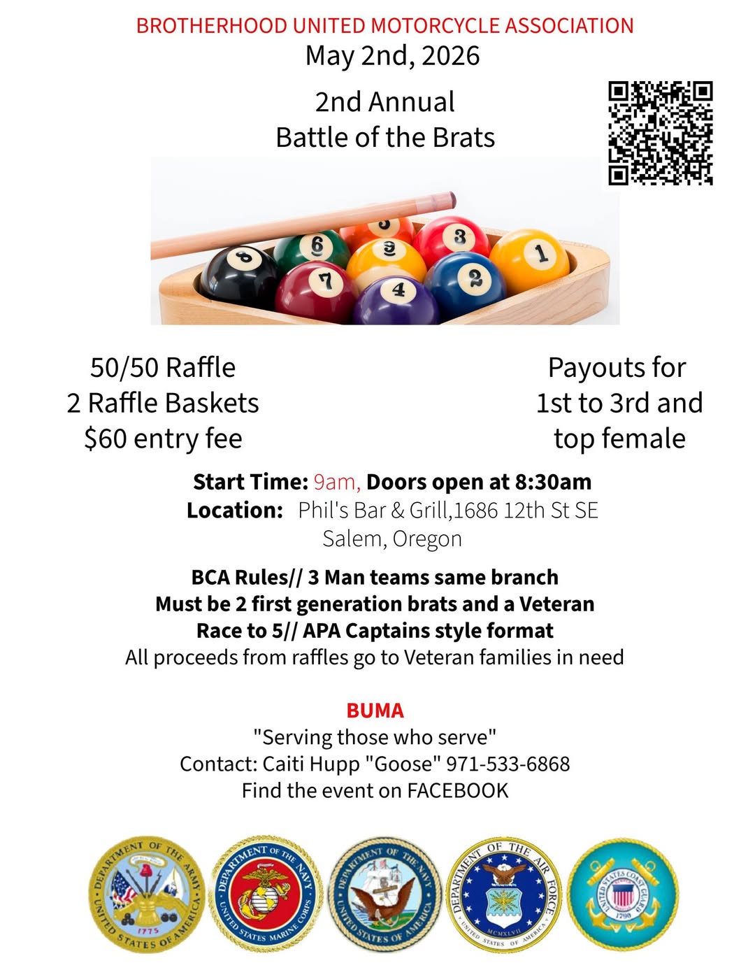 2nd Annual Battle of the Brats flyer