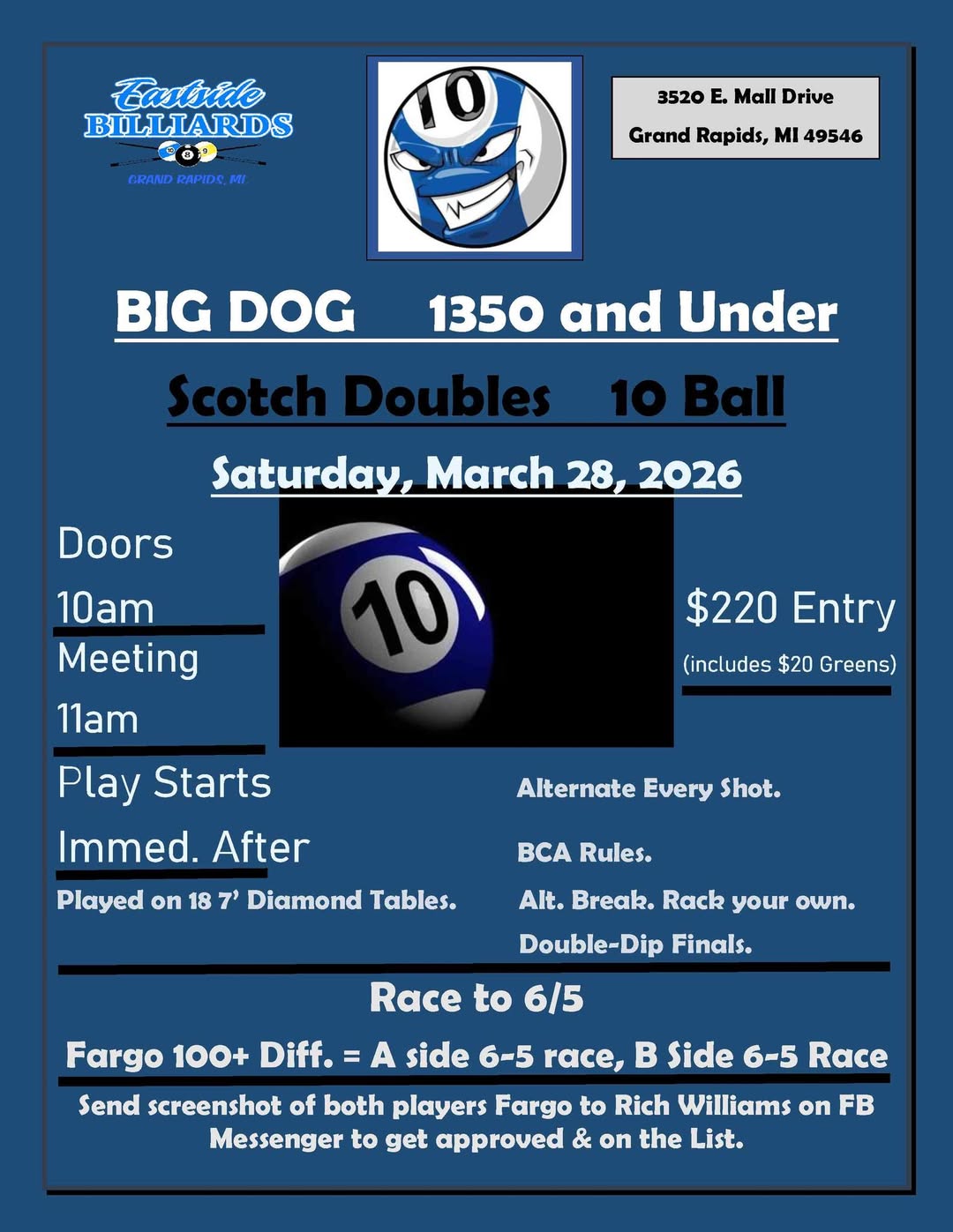 Big Dog 1350 and Under flyer