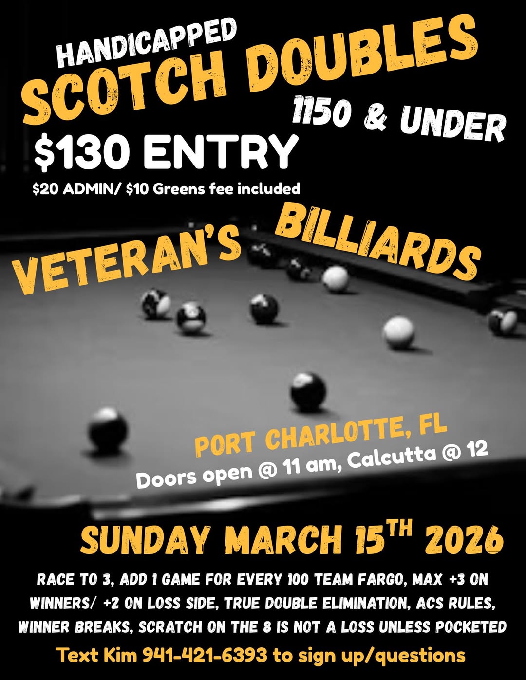 Handicapped Scotch Doubles flyer